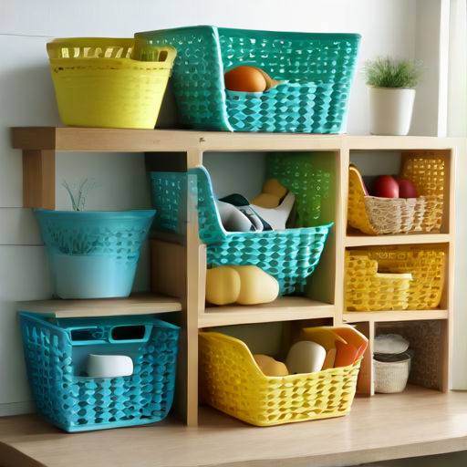 Afbeelding van Onderhoud plastic opbergmandjes voor lange levensduur