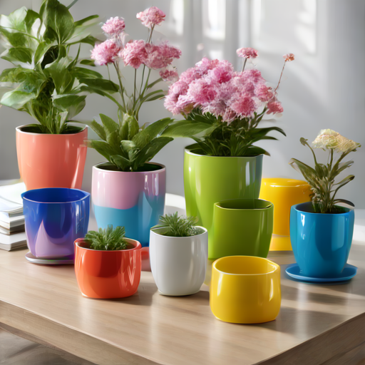 Afbeelding van De beste kleuren plastic bloempothouders voor modern design