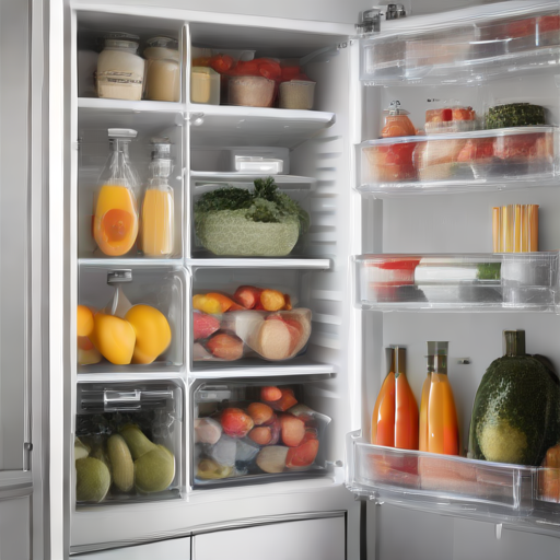 Afbeelding van Minimalistisch design met plastic koelkastorganizers