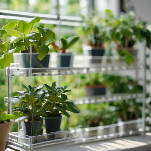 Afbeelding van Voordelen van plastic rekken voor planten boven hout