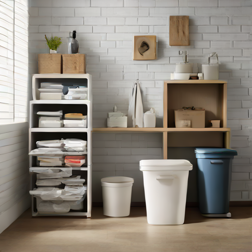 Afbeelding van Organiseer je plastic vuilnisbakken in kleine ruimtes