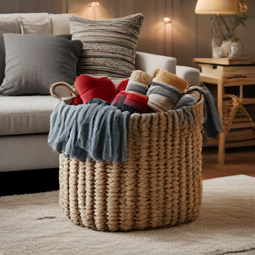 Afbeelding van Integreer opvouwbare opbergmanden in je decoratie