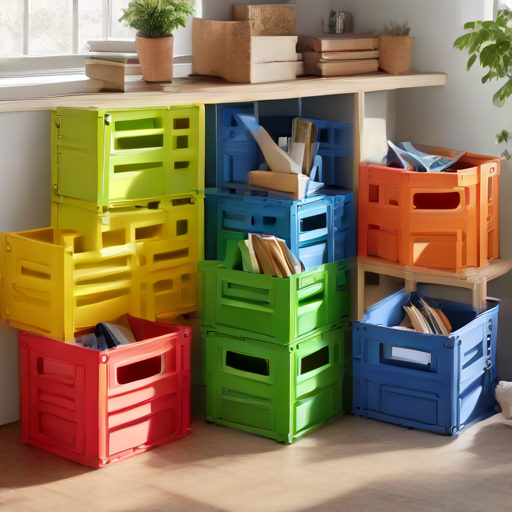 Afbeelding van Rommel verminderen met opvouwbare opslagkratten