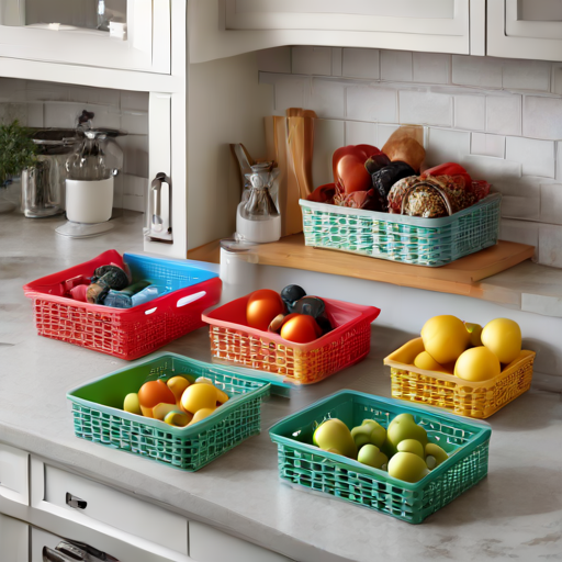 Afbeelding van Betaalbare plastic opbergmandjes voor elke ruimte