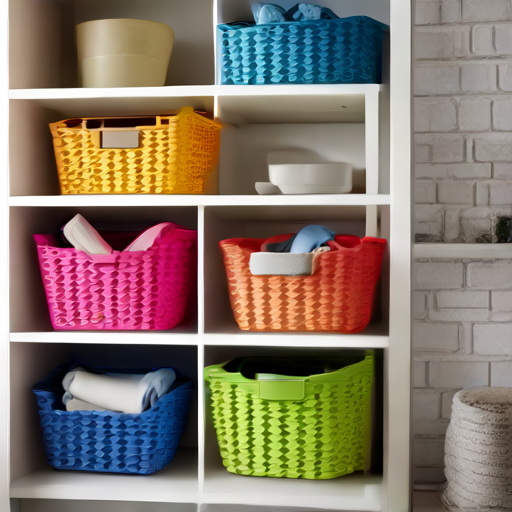 Afbeelding van Bespaar Ruimte met Plastic Opbergmandjes in Huis