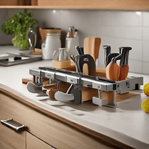 Afbeelding van Efficiënt koken met multifunctionele keukenladeklemmen