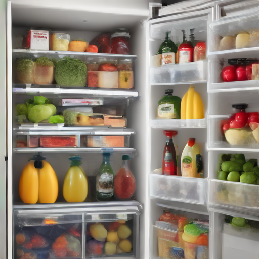 Afbeelding van Gezonde levensstijl met plastic koelkastorganizers