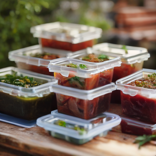 Afbeelding van Kies de juiste maat plastic vleesmarinadebakken voor BBQ