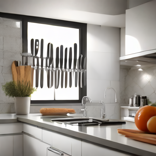 Afbeelding van Plastic Messenrekken: Perfecte Keuze voor Minimalistische Keuken