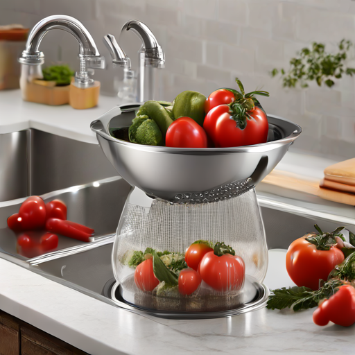 Afbeelding van Verminder plastic afval met opvouwbare groentezeven