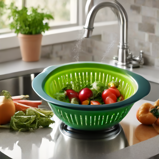 Afbeelding van Duurzame opvouwbare groentezeven tegen plastic afval