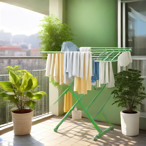 Afbeelding van Veilig gebruik van plastic droogrekken buitenshuis