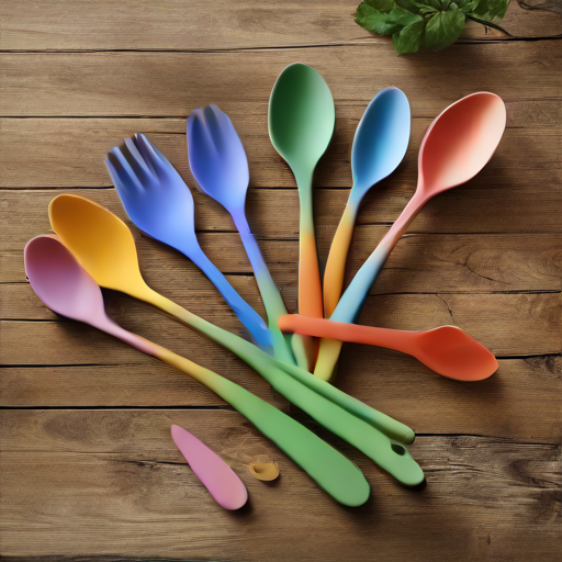 Afbeelding van Herbruikbare siliconen lepels: Duurzaam alternatief voor plastic