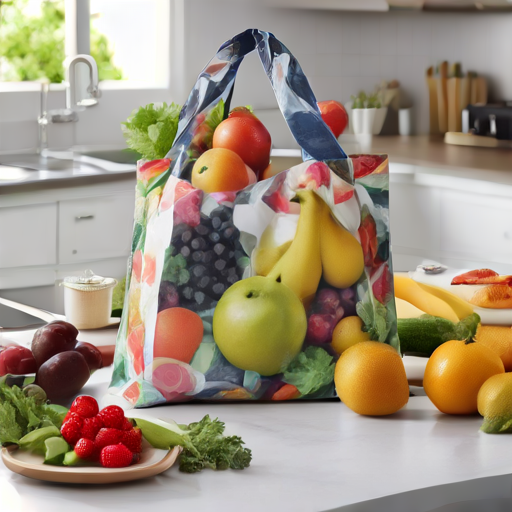 Afbeelding van Duurzame plastic opvouwbare boodschappentassen kopen