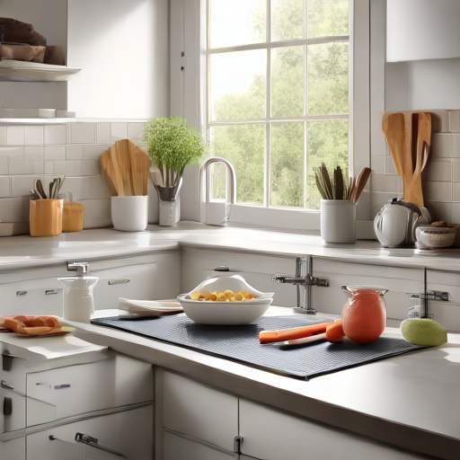 Afbeelding van Efficiënt afwassen met plastic droogmatten voor jouw keuken