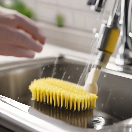 Afbeelding van Maak je plastic afwasborstel schoon en onderhoud deze