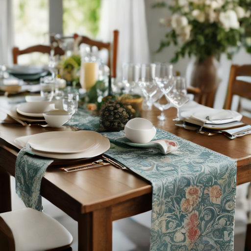 Afbeelding van Trendy kleuren en patronen voor herbruikbare tafellopers