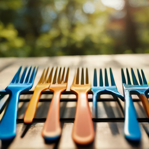Afbeelding van Plastic vorken: de ideale keuze voor campingplezier