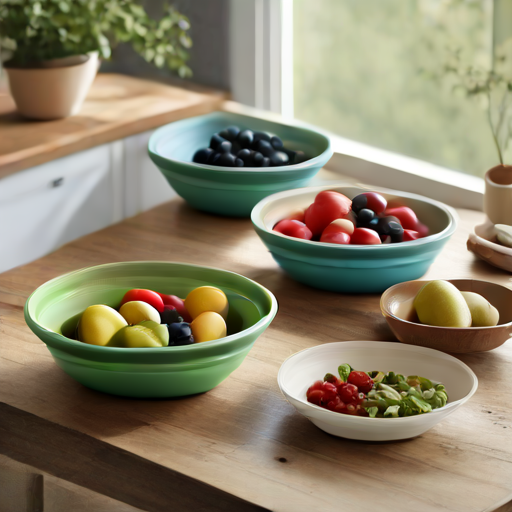 Afbeelding van Duurzame materialen voor herbruikbare opvouwbare schalen