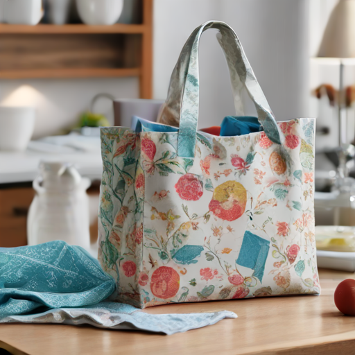 Afbeelding van Maak je eigen opvouwbare boodschappentassen met gemak