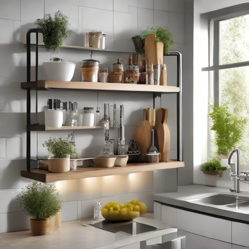 Afbeelding van Multifunctionele Keukenrekjes voor Kleine Keukens