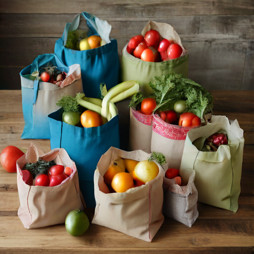 Afbeelding van Herbruikbare Boodschappenzakken voor Voedselopslag: Veiligheid