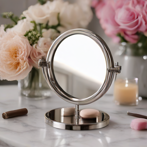 Afbeelding van Mini make-upspiegels gebruiken voor perfecte selfies