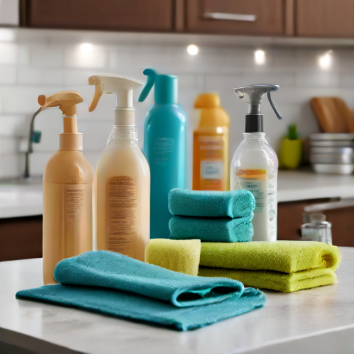 Afbeelding van Herbruikbare afwasdoeken en schoonmaakmiddelen combineren