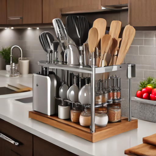 Afbeelding van Kleine keukenblad organizers: Optimaliseer je ruimte