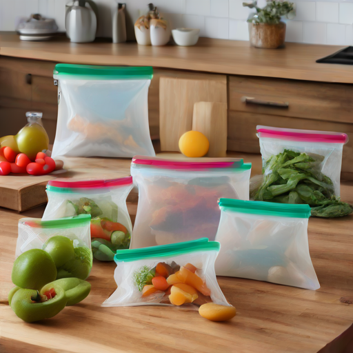 Afbeelding van Herbruikbare siliconen boterhamzakjes voor de vriezer