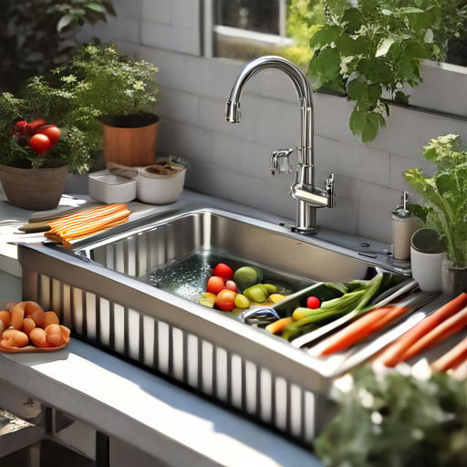 Afbeelding van Opvouwbare gootstenen in de tuin: De beste keuze