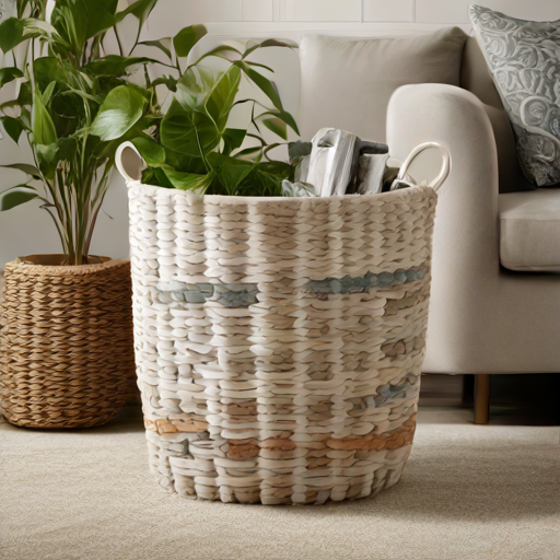 Afbeelding van Decoreren van plastic wasmanden voor een stijlvolle uitstraling