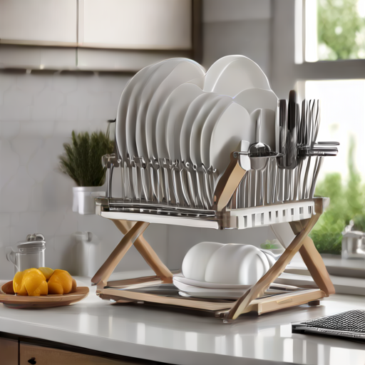 Afbeelding van Gebruik opvouwbare afwasrekken na het koken