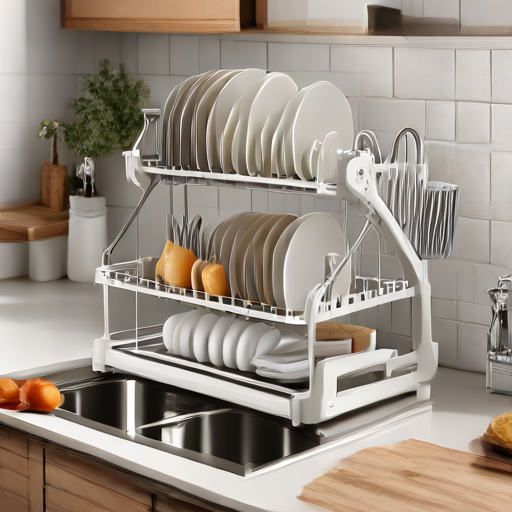 Afbeelding van Handige tips voor opvouwbare afwasrekken in kleine ruimtes