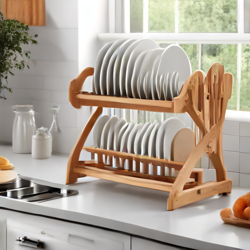 Afbeelding van Maak zelf opvouwbare afwasrekken van hout met deze tips