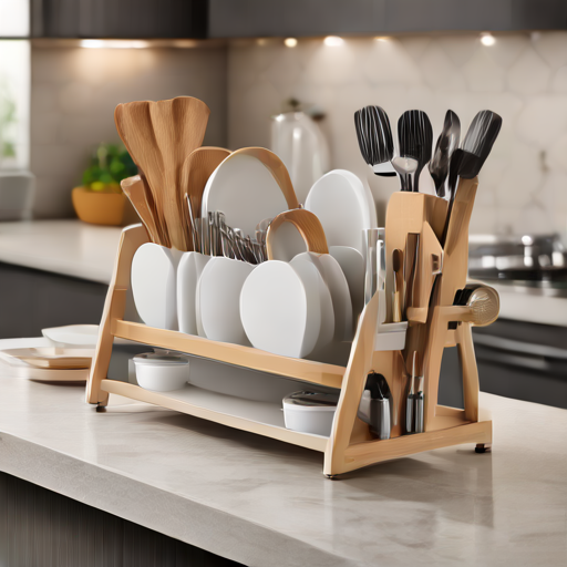 Afbeelding van Combineer opvouwbare keukentafel organizers met meubels