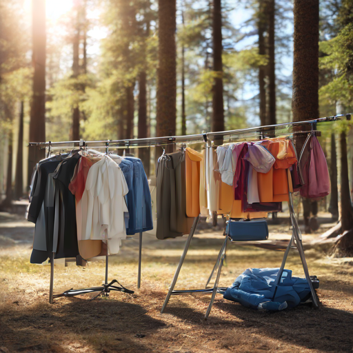 Afbeelding van Opvouwbare Kledingrekjes voor Camping: Handig en Praktisch