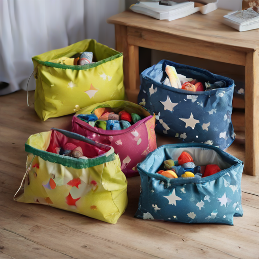 Afbeelding van Maak opvouwbare speelgoedopbergtassen van gerecycled materiaal