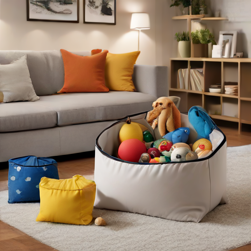 Afbeelding van Opvouwbare speelgoedopbergtassen voor kleine appartementen