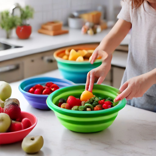 Afbeelding van Beste opvouwbare siliconen kommen voor kinderen