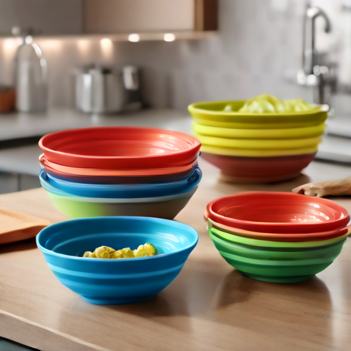 Afbeelding van Combineer opvouwbare siliconen kommen met keukenaccessoires