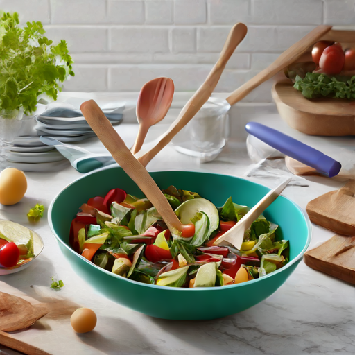 Afbeelding van Siliconen spatels: perfect voor het serveren van salades