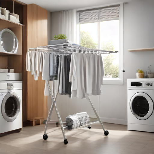 Afbeelding van Combineer opvouwbare droogrekken met je wasmachine