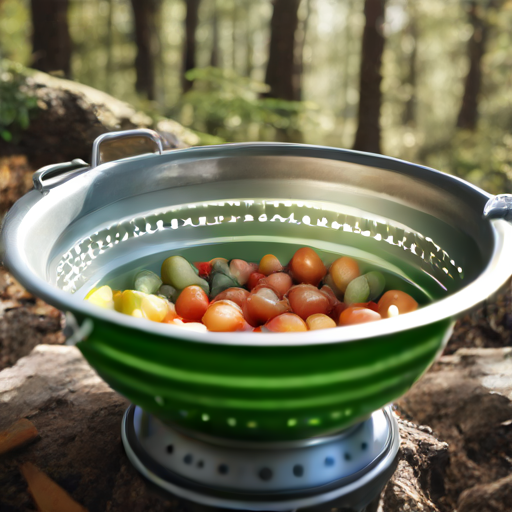 Afbeelding van Opvouwbare vergieten voor camping: handige DIY-gids