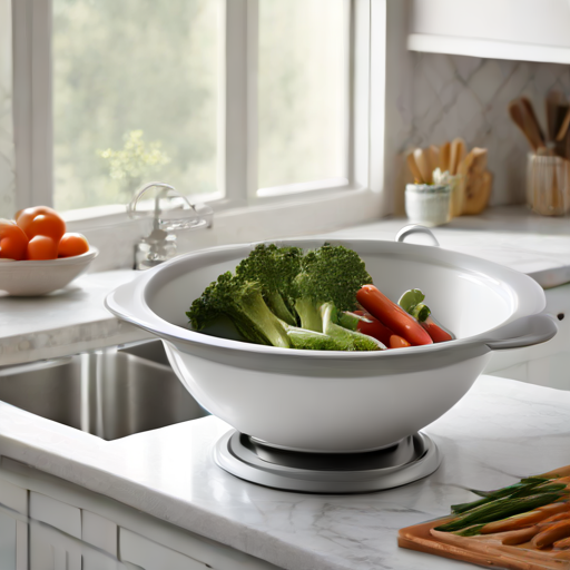 Afbeelding van Opvouwbare vergieten: ideaal voor het afkoelen van voedsel