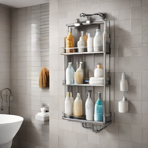 Afbeelding van Multifunctionele douche-organizer: Ruimte en gemak in één