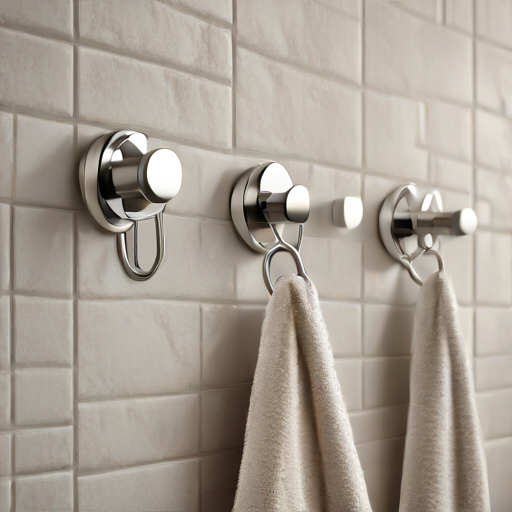 Afbeelding van Top plakhaakjes voor zware voorwerpen in de badkamer