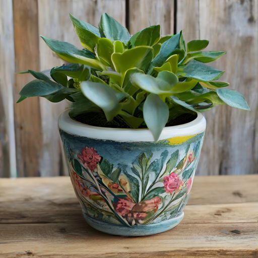 Afbeelding van Versier je plastic plantpotjes voor een unieke look