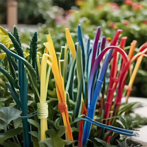 Afbeelding van Diverse soorten plastic plantenbinders voor elke tuin