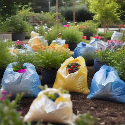 Afbeelding van Combineren van plastic tuinzakken met natuurlijke materialen